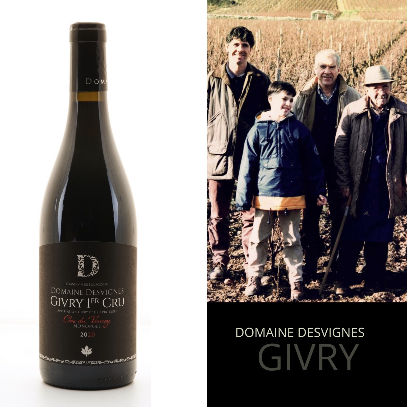 Domaine Desvignes, Givry 1 cru. VV Clos du Vernoy 
